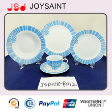 Best Quality New Bone China Juego de vajilla con etiqueta azul (JSD118-R012)